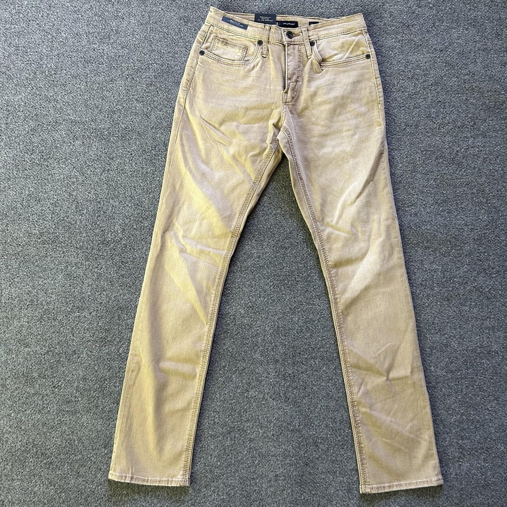 BKE Jake Straight Leg Jeans Mens 30x34 Beige Regular Fit Stretch Denim